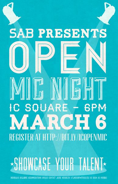 SAB Music Presents: Open Mic Night!